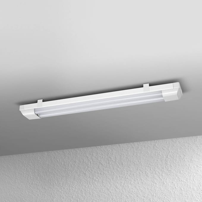 OSRAM LED lichtbalk 600mm, 25W, 3000K, warm wit, 2300lm, stalen behuizing, polycarbonaat diffuser, IP20 voor plafond- en wandmontage
