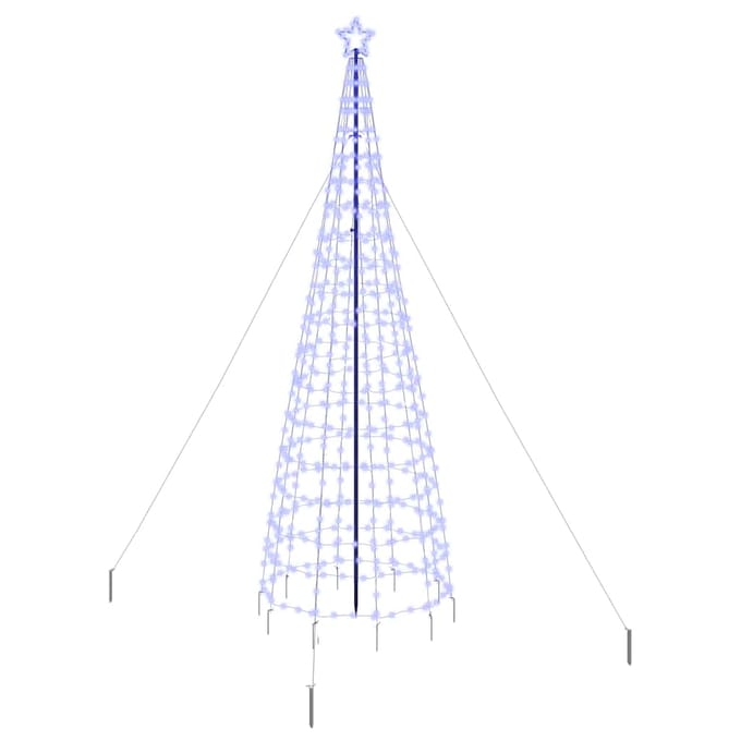 vidaXL - LED - kerstboom - EKENAS - 400 - cm - 800 - LED's - Blauw - Staal - Blauw