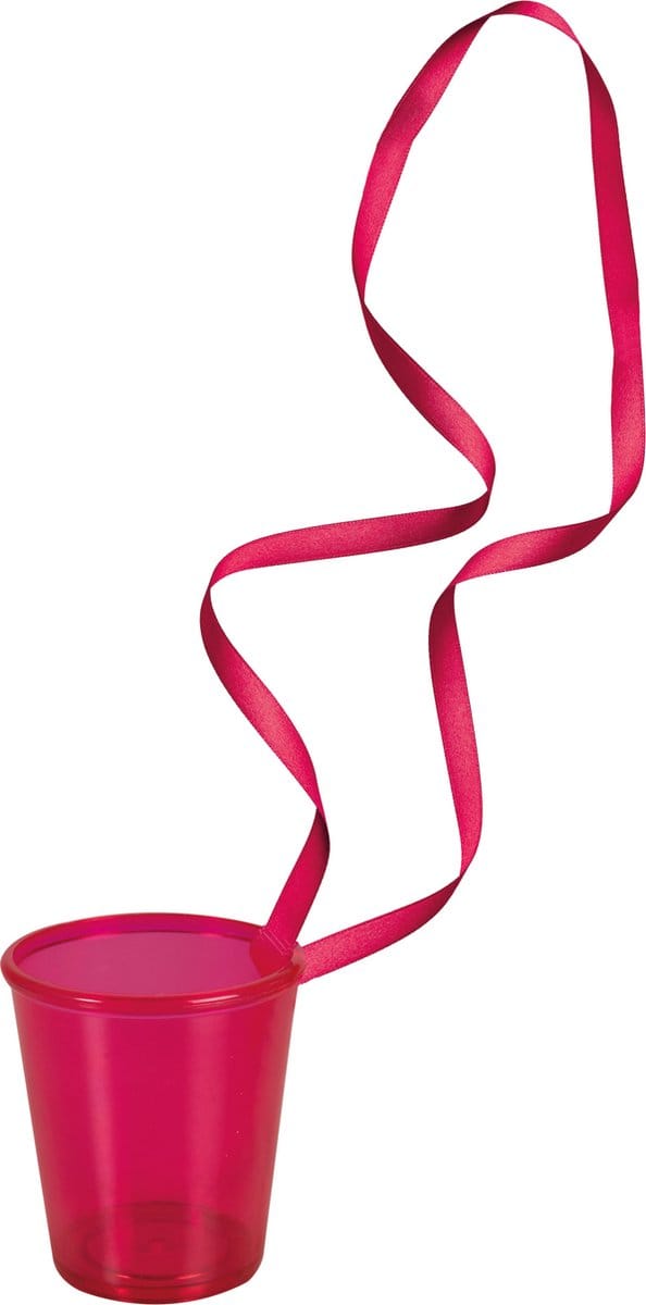 PTIT CLOWN - 6 roze borrelglas kettingen