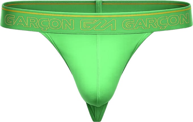 Garçon Thong Green - MAAT M - Heren Ondergoed - String voor Man - Mannen Thong