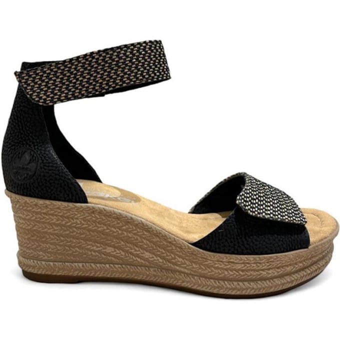 Rieker Sandalen Hak Sandalen Hak - Zwart - Maat 39