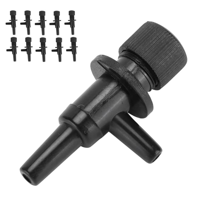 10 Stuks Aquarium Regelventielen Plastic Aquarium Luchtleiding Regelventiel black