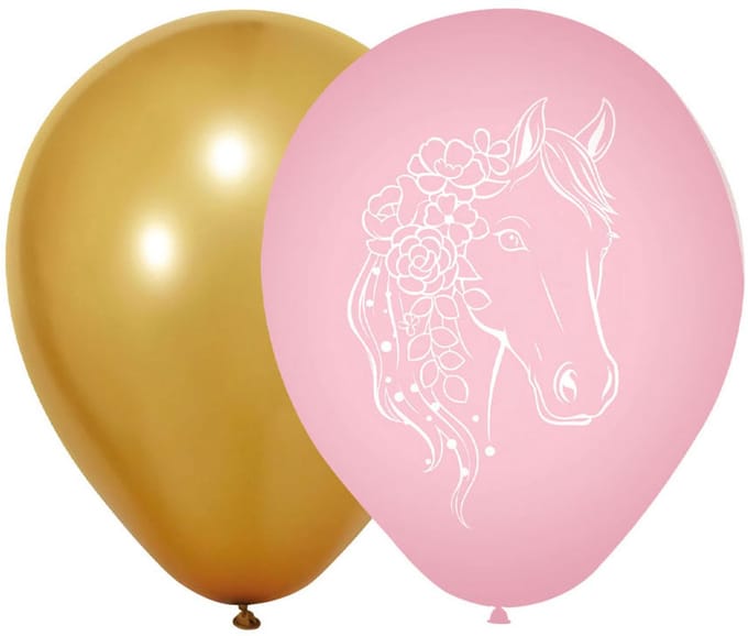 Globos 12 Inch Horse Balloons - 8 pcs.