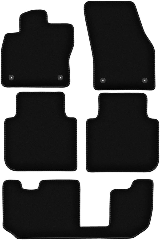 BASIC zwarte veloursmatten voor: Seat Tarraco 7-zits (2018-)