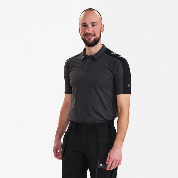 Engel Galaxy polo 9811-141 - Anthracite Grey / Black - M