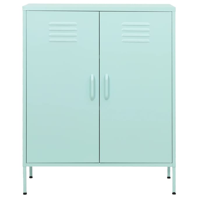 vidaXL - Opbergkast - 80x35x101,5 - cm - staal - mint