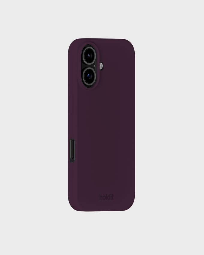 Holdit Silicone Case geschikt voor Apple iPhone 16 - Deep Plum