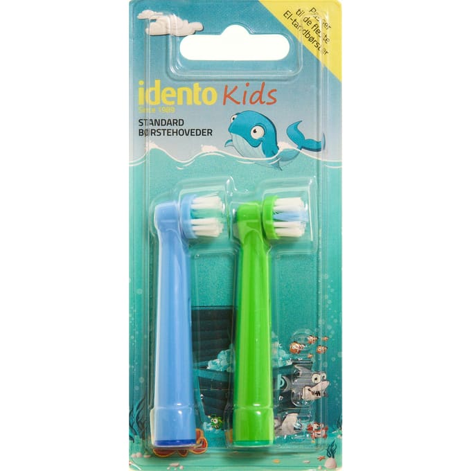 Idento Kids Toothbrush Heads Assorted Colors 2 st