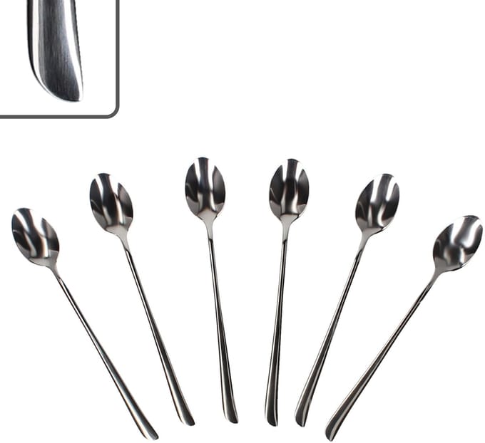 Set van 6 Twist latte macchiato lepels voor 6 personen - 747-480