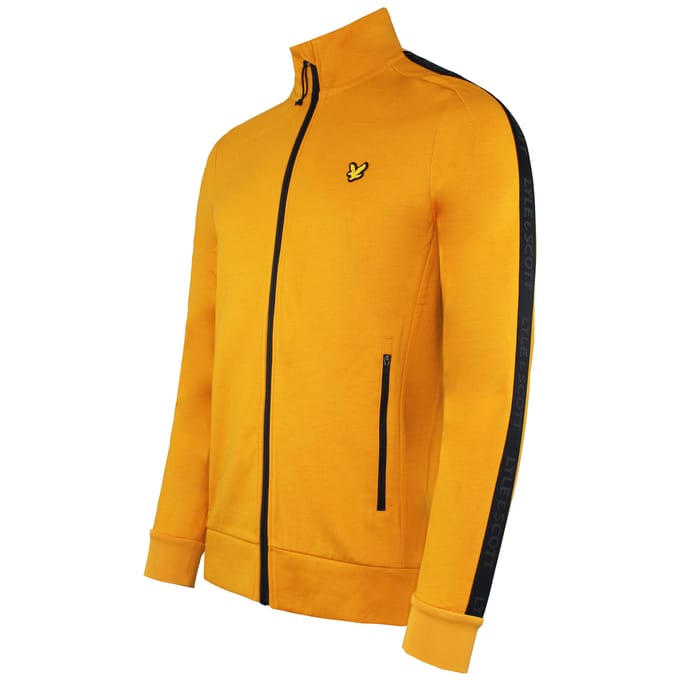 Lyle & Scott Tape Heren Geel Track Jacket