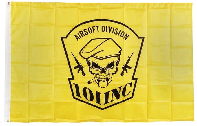Vlag 101 Inc Skull Met Sigaar