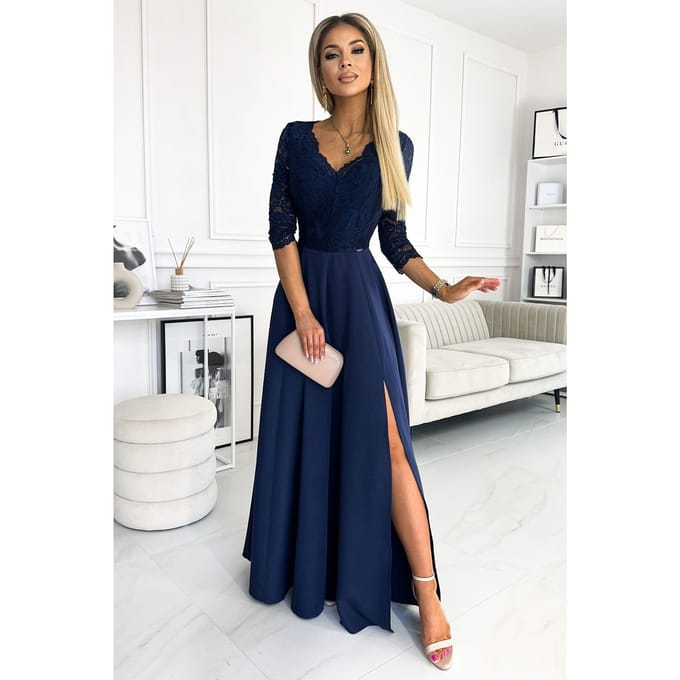 Lace Majesty Dress - Dunkelblau / S