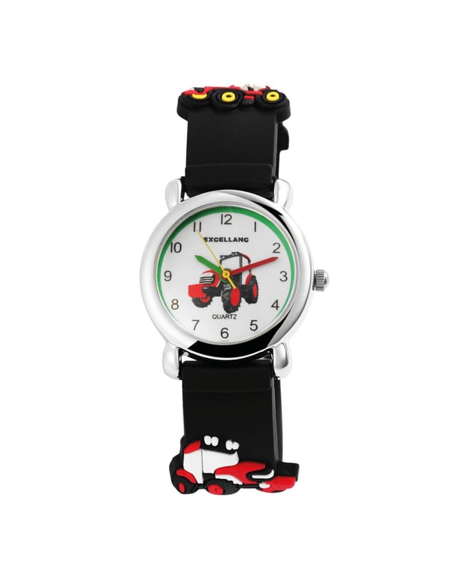 EXCELLANC Excellanc kinderhorloge zilverkleurig, Mineralglas