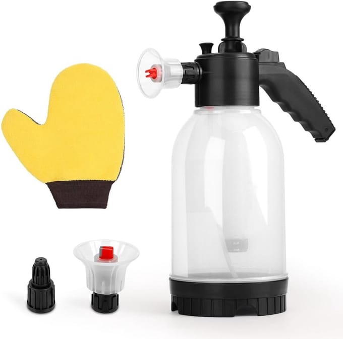 Sneeuwschuimsproeier voor autowassen - Handpomp, 2L, Ideaal voor Voorwas