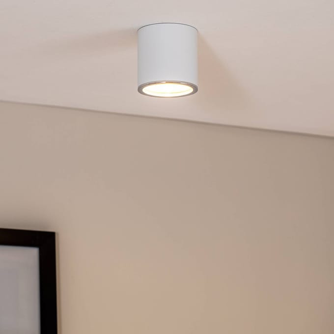Bega LED spot Studio Line opbouw, aluminium Ø 9 cm, wit-aluminium