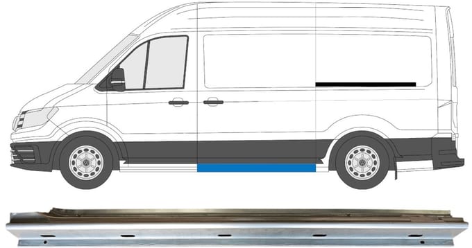 Schuifdeur dorpel reparatiepanel voor Volkswagen Crafter 2017- / Links