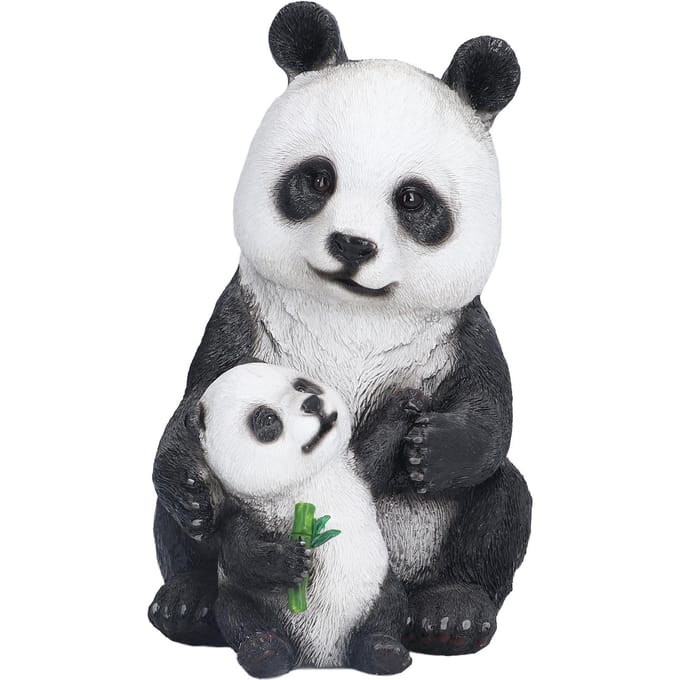 Simulation de panda, ours en résine synthétique, décoration de jardin, pelouse, bureau white