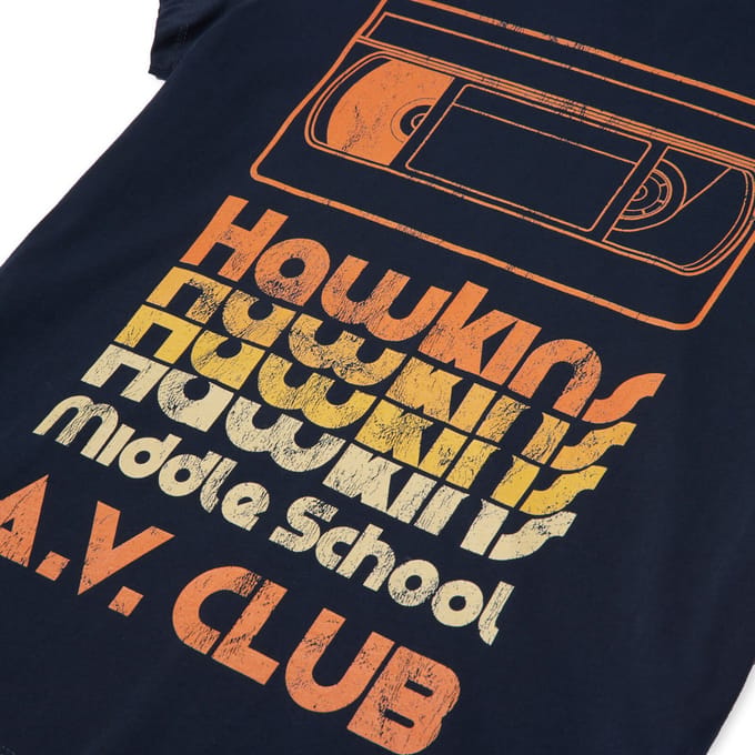 Stranger Things Hawkins AV Club Women's T-Shirt - Navy - S
