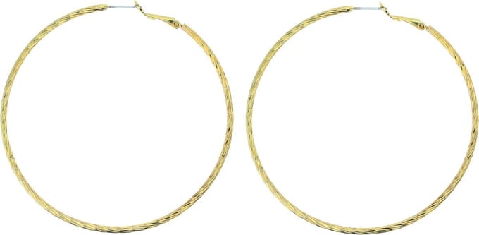 Behave - Oorringen - Goudkleurig - 7 cm diameter