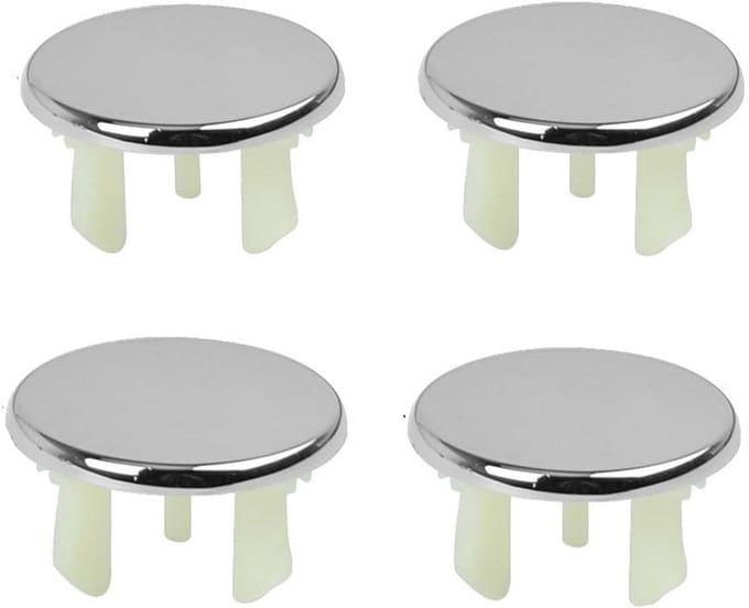 Wastafel Overloopafdekking - Sifonbekleding Reserveonderdeel - Badkamer Afwerking - Verchroomd Koper ABS - 4 stuks - Chroom