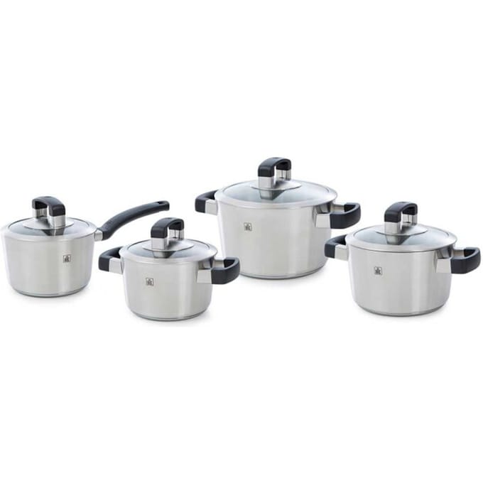 BK Cookware Bk conical cool glas pannenset 4 delig met glazen deksels