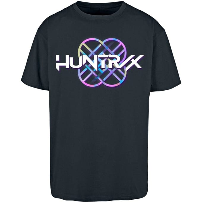 KPop Demon Hunters - Anime Oversized T-shirt - Huntrix Logo - S tot XXL - zwart