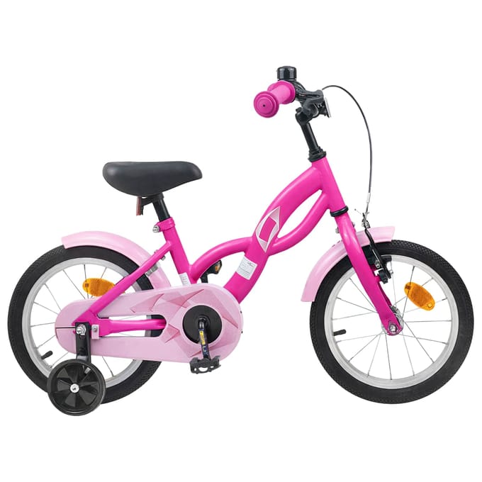 vidaXL - Kinderfiets - 12 - Inch - voor - 2-4 - jaar - oud - Donkerroze