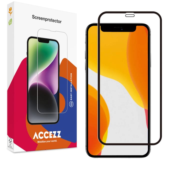 Accezz Screen Protector - Geschikt voor Apple iPhone 12 Mini - Gehard Glass Full Cover