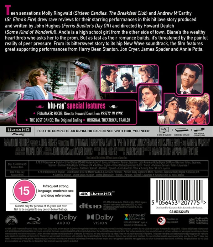 Pretty in Pink - 4K ultra HD + Blu-ray - Import