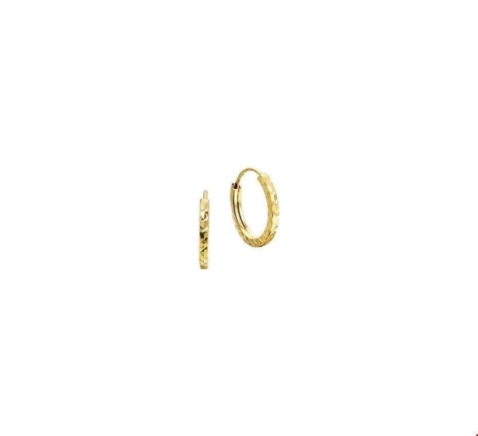oorringen 1,2 mm gediamanteerd 14K geelgoud 4017251