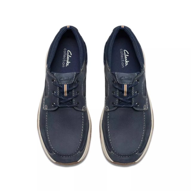 Clarks Sailview Lace - heren veterschoen - Blauw - maat 41 (EU) 7 (UK)