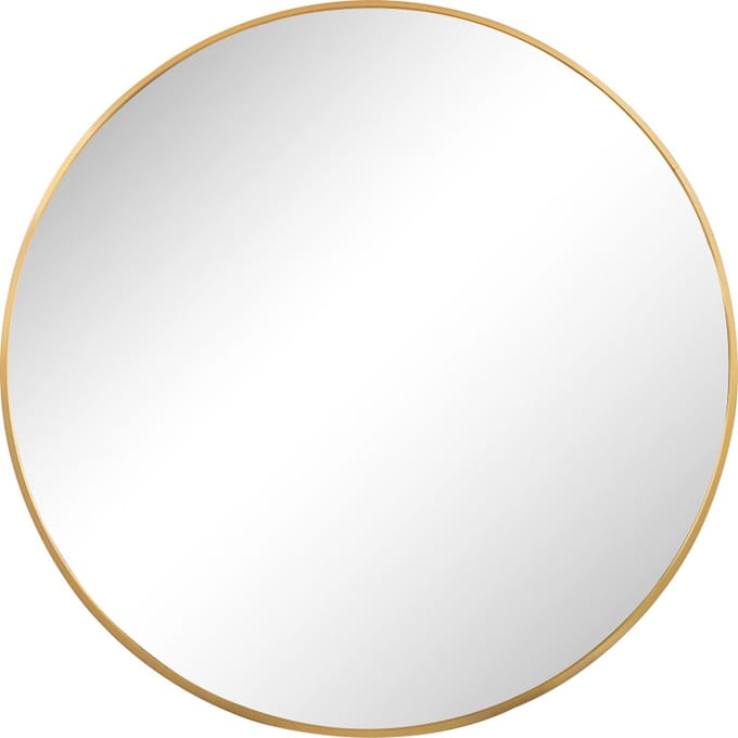 Spiegel met aluminium lijst 40x40cm. Goud