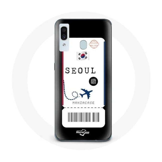 Coque pour Samsung Galaxy A20 Billet d'avion Seoul Corée du Sud