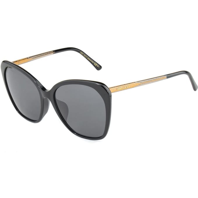Jimmy Choo ELE/F/S 807 IR zwart grijze zonnebril