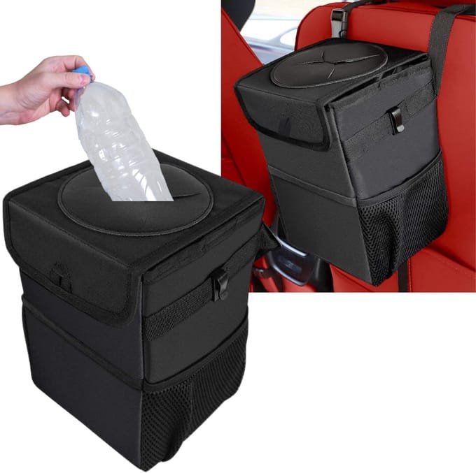Wobell - Autoafvalbak - 6L - Organizer - Waterdicht - Zwart