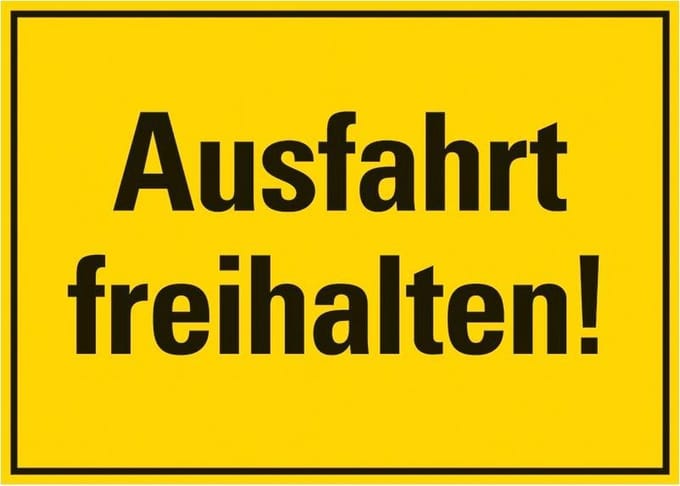 Pickup kunststoff Schild 35x25 cm AUSFAHRT FREIHALTEN