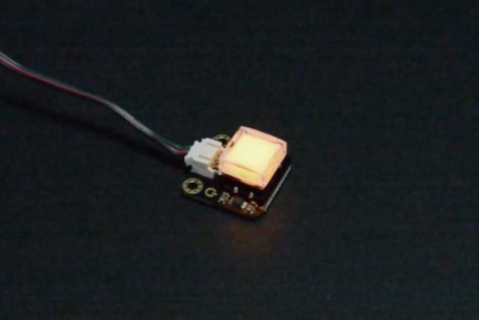 Gravity: LED-schakelaar vierkant - Geschikt voor Arduino en micro:bit DFR0789