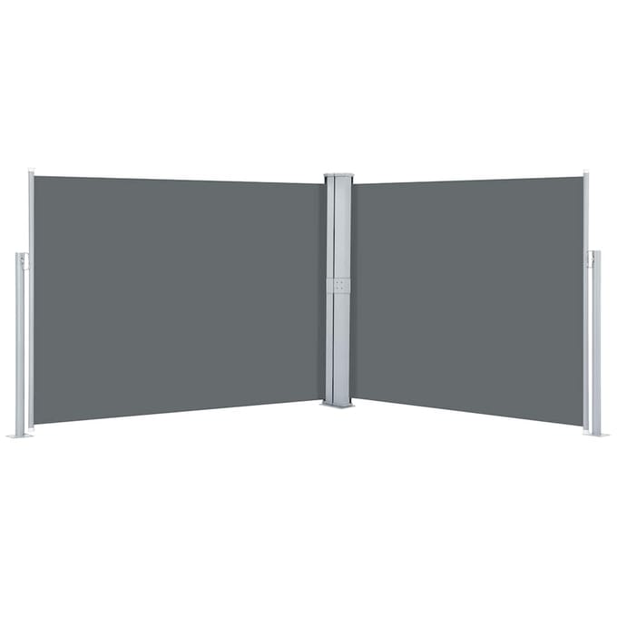 vidaXL - Windscherm - uittrekbaar - 140x1000 - cm - antraciet