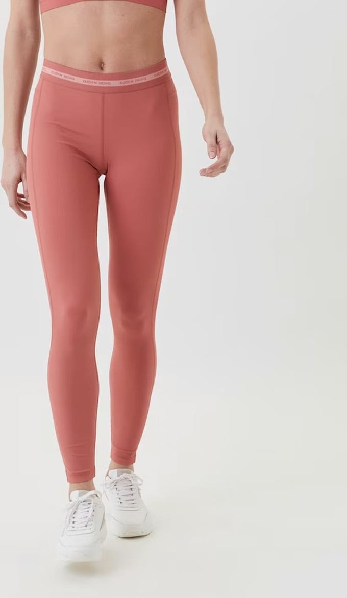 Björn Borg - Dames - Borg Regular Rib Tights - Roze - Maat M