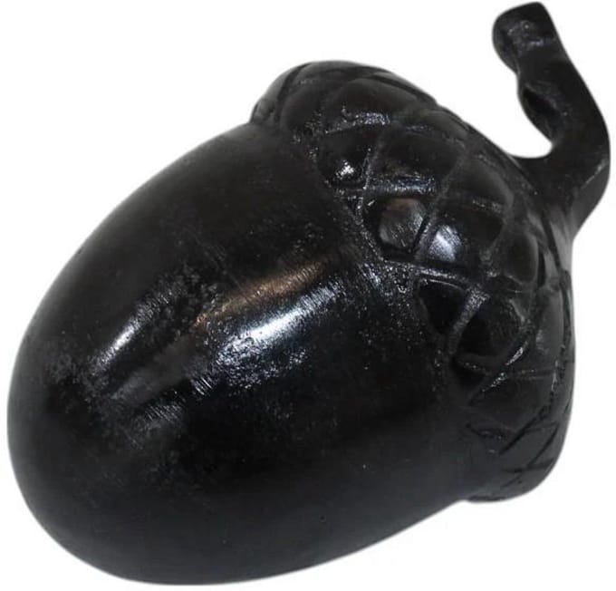 Deco4yourhome®- Decoratieve Eikel - Maat S - Metaal - Zwart