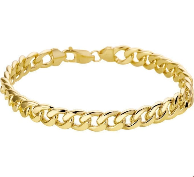 Zilgold Armband Geslepen Gourmet - Verguld