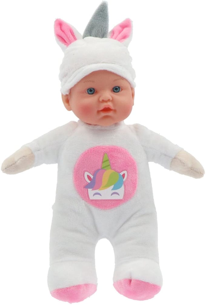 KiddyGo pop knuffel 31 cm eenhoorn - zachte pop vanaf 1 jaar.