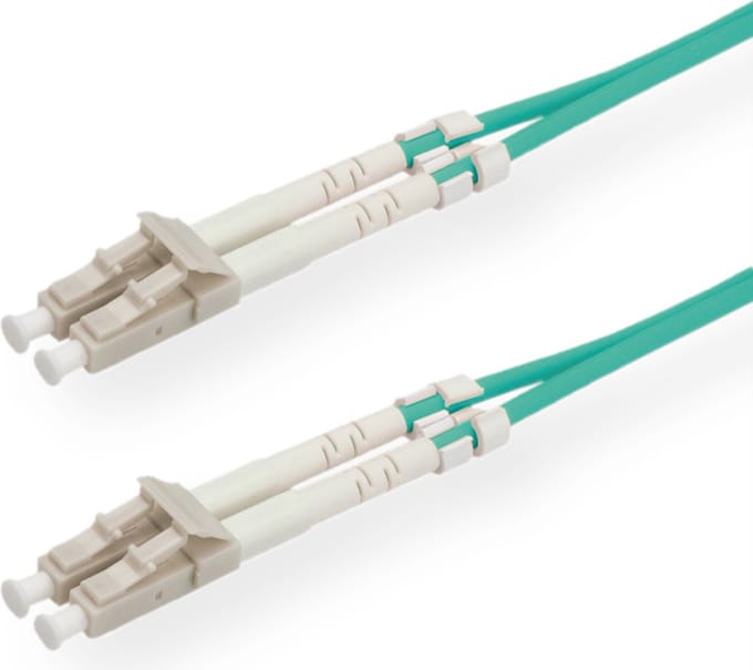 VALUE F.O. kabel 50/125µm, LC/LC, OM3, LSOH, turkoois, 3 m