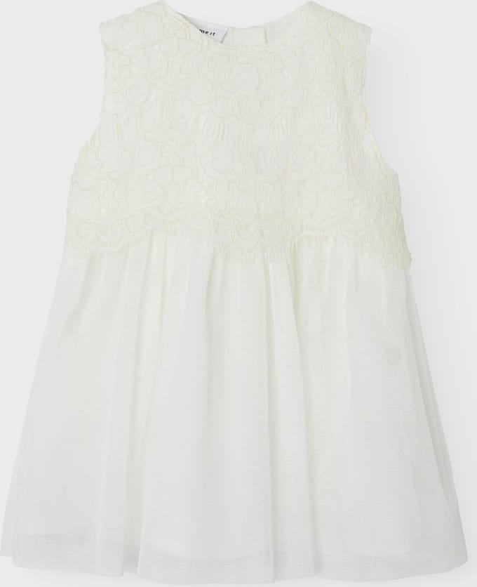 NAME IT NBFNIKOL SPENCER D Meisjes Jurk - Bright White - Maat 86