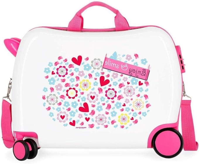 Kinderkoffer - Zitkoffertje - Reizen - Dubbele wielen - 50 cm - Multicolor