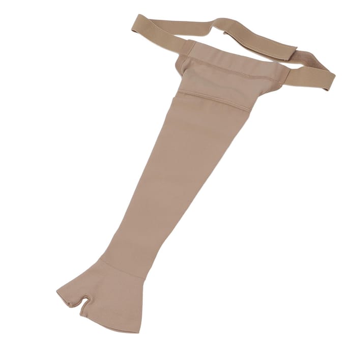 Manchon de Compression pour Bras Lymphedème Polyuréthane Soutien Post-Mastectomie Manchon de Bras pour Gonflement M gray