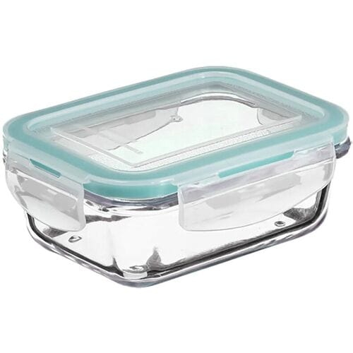 5Five Vershoudbakje met deksel - glas - luchtdicht - met clips - 23 x 17 x 9 cm - 1730 ml