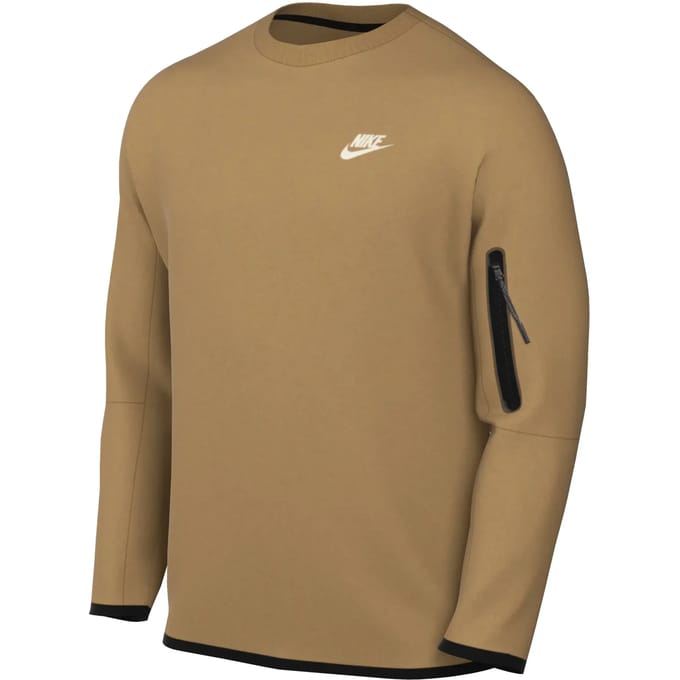 Lichtgewicht herensweatshirt met ronde hals Sportkleding Tech Fleece Elemental Gold/sail