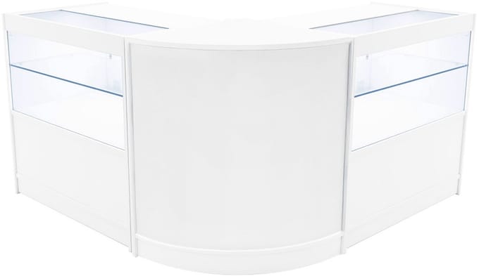 Selene led winkel toonbank set - wit - 3-delig - cm60 & 2 x c900