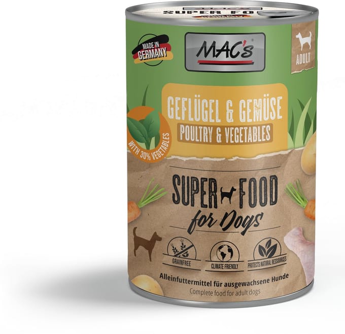 MAC's hondenvoer Gevogelte & Groenten 6x400gr